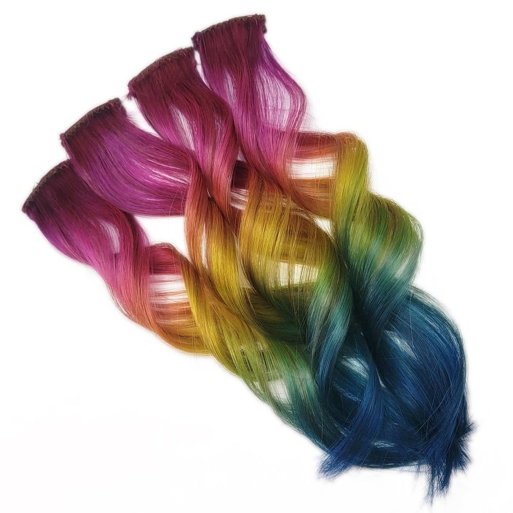 10" Pink Ombre 100% Human Hair Extensions Real Remy Quality